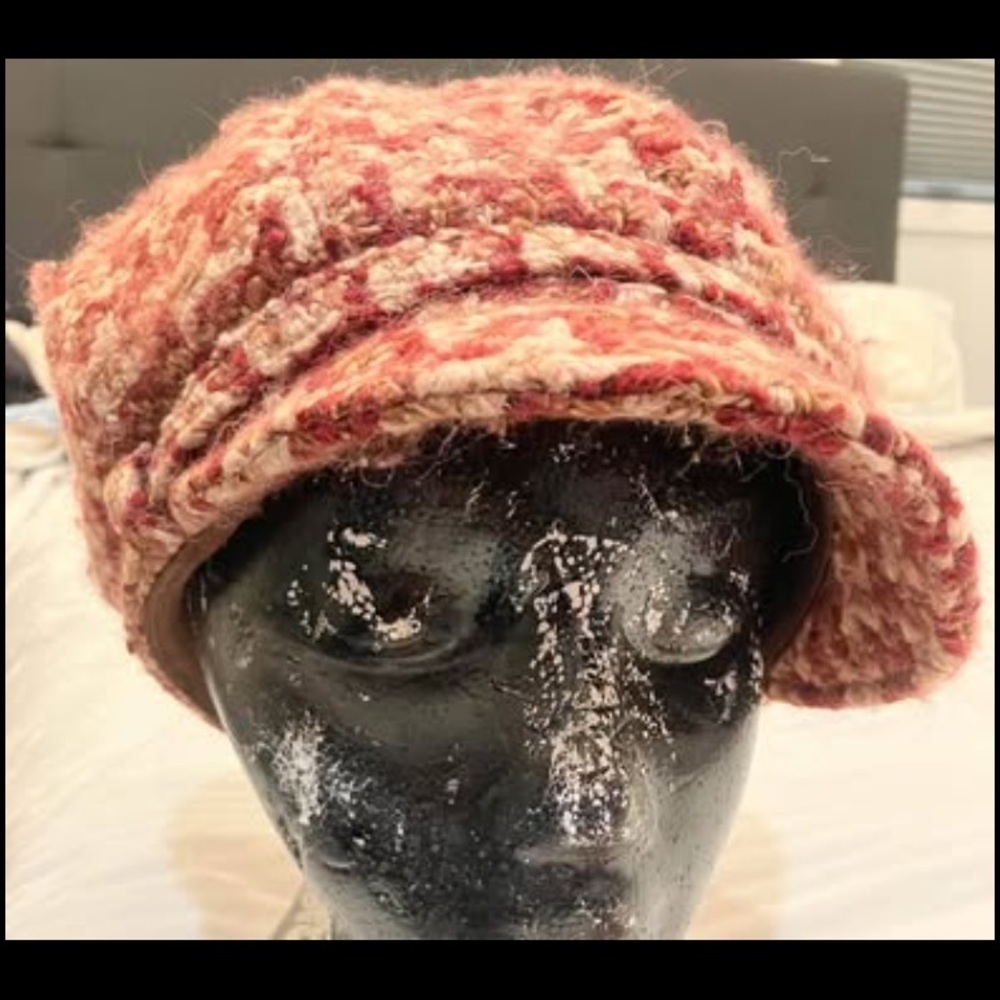 San Diego Hat Company WOOL Red and Cream Tweed Cap